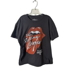 The Rolling Stones Graphic T-Shirt Womens  Medium Tour of America 78